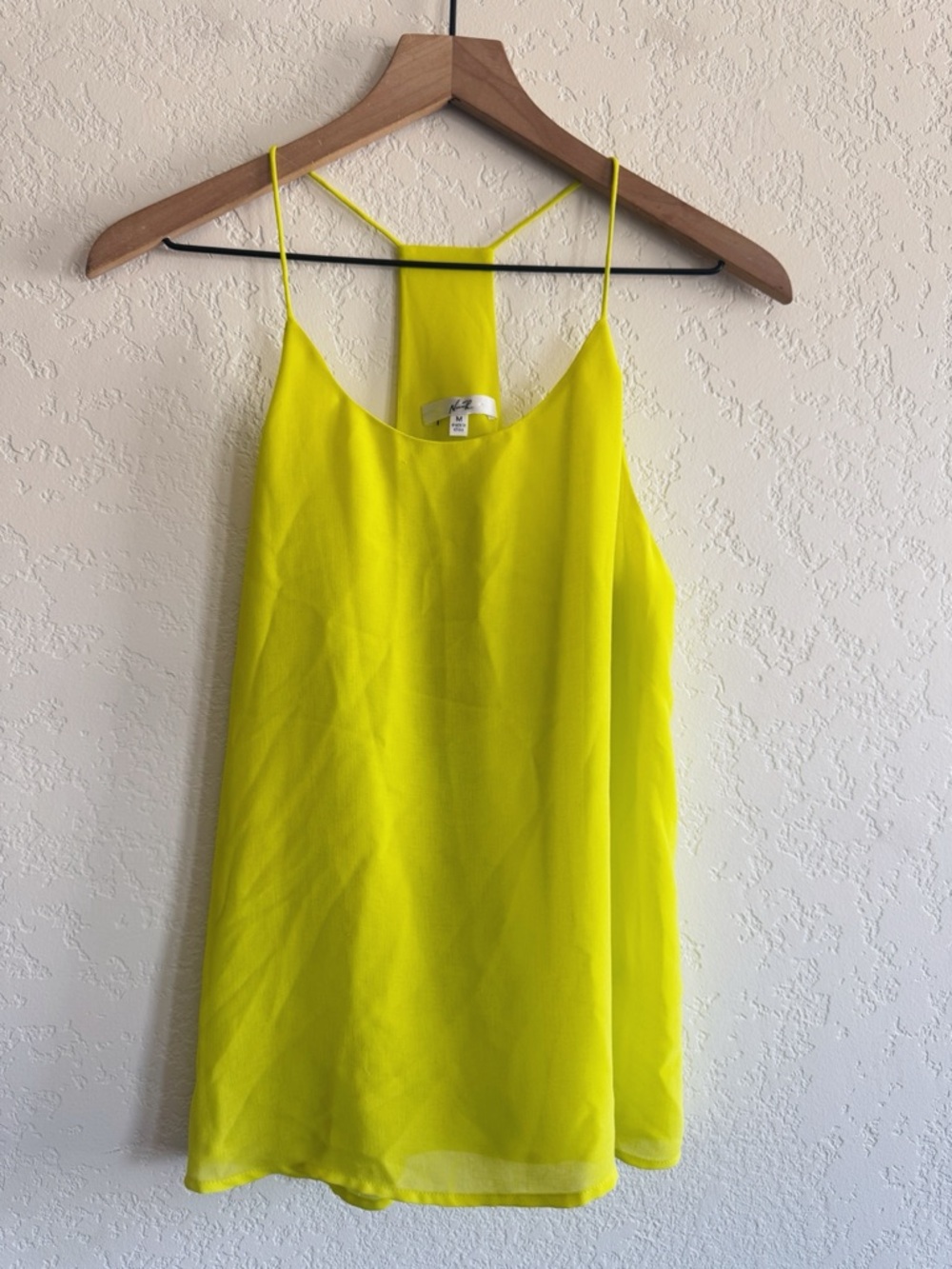 Lightweight Neon Yellow Spaghetti Strap Tank Top - Women